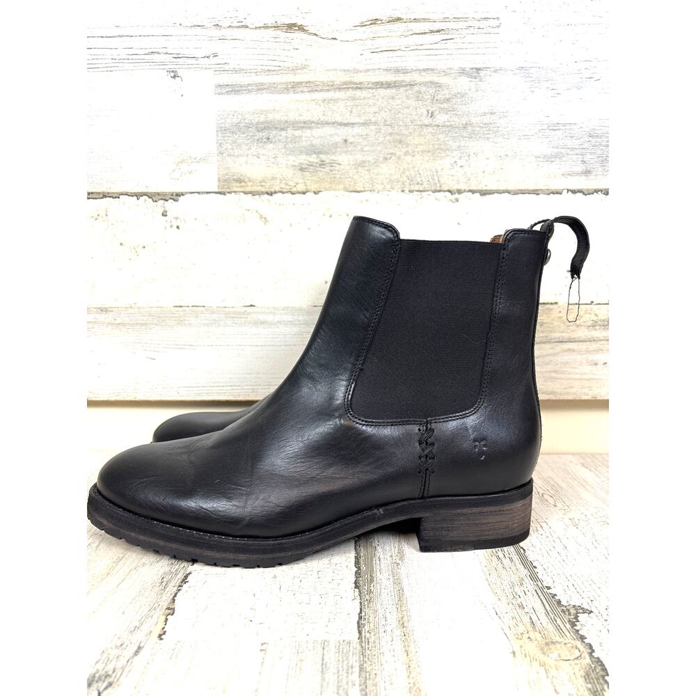 Frye Ebony Leather Chelsea Boots